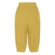 thumbnail image 5 of Pantalones capri casuales de mujer con cintura elástica lisa - Pantalones de poliéster de cintura alta con bolsillos grandes, S-XXL, 5 of 6