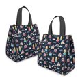 thumbnail image 2 of Dark Blue Princess Castle Pattern Insulated Lunch Bag for Women & Adults,Large Portable Soft Cooler Lunch Bag,Thermal Food Storage Tote with Pearl Cotton,8.66L,8.75x5.75x9.5 Inch, 2 of 6