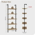 thumbnail image 3 of SELOOYE Ladder Bookshelf, 5 Tier Book Shelf, Wall Mount Bookshelves and Bookcases with Metal Frame, Anti Dump, Tall Bookcase for Living Room, Home Office, Bedroom, 3 of 8