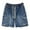 Blue, variant on BOOMNY Men's Shorts Solid Color Elastic Waist Drawstring Short Jeans For Man Soft Loose Fit Denim Shorts Leisure Mens Dailywear