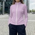thumbnail image 2 of UDAUDU Women's Plus Size Sun Shirts UPF 50+ UV Protection Clothing Long Sleeve Full Zip Jacket Lightweight Workout Athletic Tops Light Purple 4XL, 2 of 7