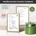 thumbnail image 4 of Nuwave 13pc Lux Pots and Pans Set Ultra Nonstick, Healthy G10 Duralon Ceramic Coating Forged Lightweight Cookware Set, Stay-Cool Handles, Works on All Cooktops & Oven, Avocado, 4 of 8