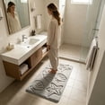 thumbnail image 6 of Dtchengua Coastal Beach Bath Mats for Bathroom Decor, Seashells Starfish Absorbent Bath Rug Non-Slip Floor Rug Carpets for Kitchen Bathroom Laundry Bedroom Living Room, 6 of 8