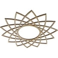 thumbnail image 2 of Ekena Millwork 16"OD x 6 1/8"ID x 3/8"T Eleanor Wood Fretwork Pierced Ceiling Medallion, Hickory, 2 of 3