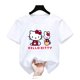 thumbnail image 1 of Camisetas de Hello Kitty para niños, camisa de manga corta con cuello redondo, informal, holgada, 3d, Anime, Verano, 1 of 4