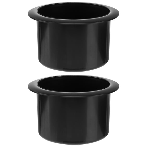 2 asas de plástico negro para sillón reclinable, repuesto de portavasos para sofá, barco, caravana, coche, camión, mesa de póquer.