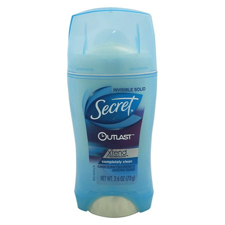 Secret Outlast Women's Invisible Solid Antiperspirant and Deodorant, Completely Clean, 2.6
