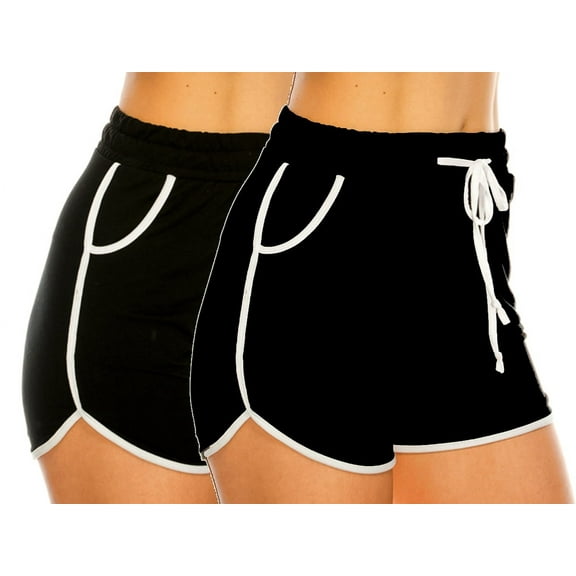 LA12ST Women Athletic Yoga Dolphin Shorts Running Workout Buttery Soft Casual Shorts