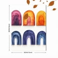 thumbnail image 3 of Qisvanset Framed Canvas Wall Art, 12x16 Inch Boho Rainbow Girl Kids Nursery Watercolor Art, 3 of 5