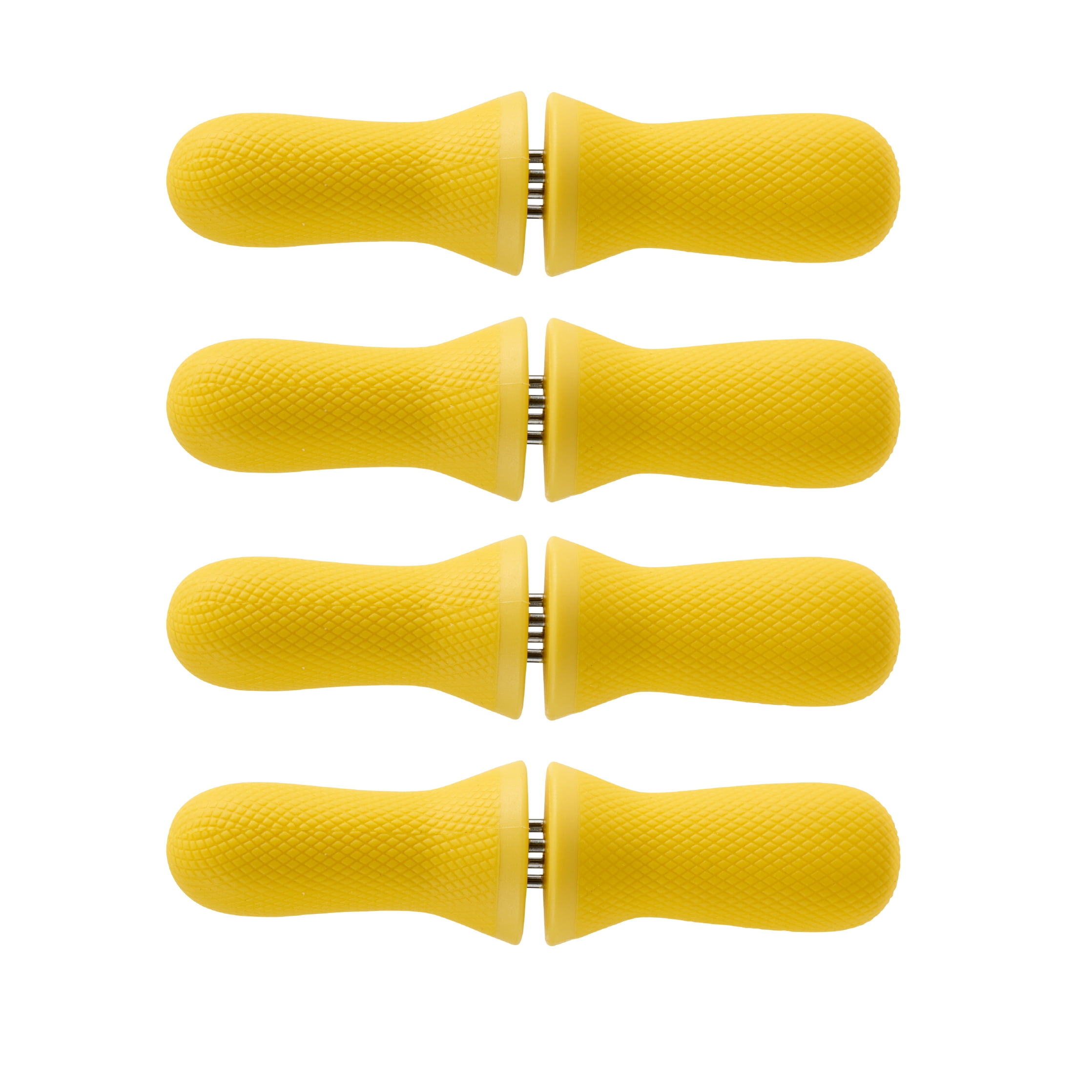 Mainstays 8-Piece Stainless Steel Interlocking Corn Skewer Set, Vibrant Yellow Handles