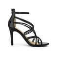 thumbnail image 3 of BLISSFUL STEP Women's Shoes Strappy Lace Up Open Toe Stiletto High Heel Dress Sandals  Black 10, 3 of 8