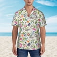 thumbnail image 4 of Lsque Rabbit And Butterfly pattern Hawaiian Shirt for Men, Unisex Summer Beach Casual Short Sleeve Button Down Shirts-3X-Large, 4 of 9