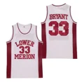 thumbnail image 3 of Camisetas de baloncesto Lower Merion 33 Kobe Bryant High ScHool Jersey Costura Bordado Ropa deportiva al aire libre Película Hip Hop Rojo Blanco, 3 of 4