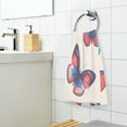 thumbnail image 3 of Yayeee 100% Cotton Hand Towels for Bathroom 16" x 28" Soft Absorbent Kitchen Towel, Blue Butterflies, 3 of 7