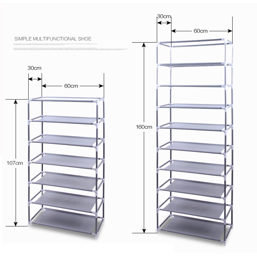 Private Jungle Shoe Rack Portable Shoe Storage, Independent Shoe Rack with Non-Woven Cover, Coffee
