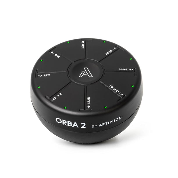 Artiphon Orba 2 Sintetizador portátil, Sampler, Looper & Controlador MIDI (8 paneles táctiles, senso