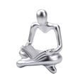 thumbnail image 2 of GUOOL Creative Abstract Thinker Statue Figurine Collectable Decorative Resin Sculpture Argent, 2 of 9