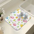 thumbnail image 4 of Yayeee Dish Drying Mat for Kitchen Counter 18" x 24" Microfiber Super Absorbent Coffee Decorative Pad, Colorful Easter Eggs, 4 of 9