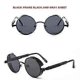 thumbnail image 3 of UV400 Sun glasses Vintage Polarized Steampunk Sunglasses Mens Design Round, 3 of 5