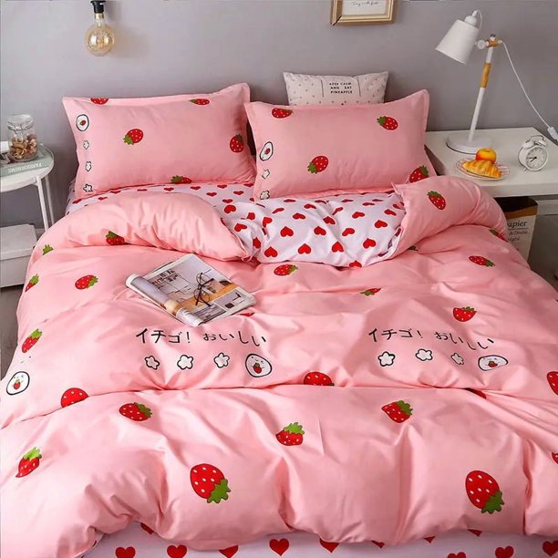 Juego de Cama Doble 4 Piezas...Ropa de Cama Juego de Cama Funda de Edredón Juegos de Cama