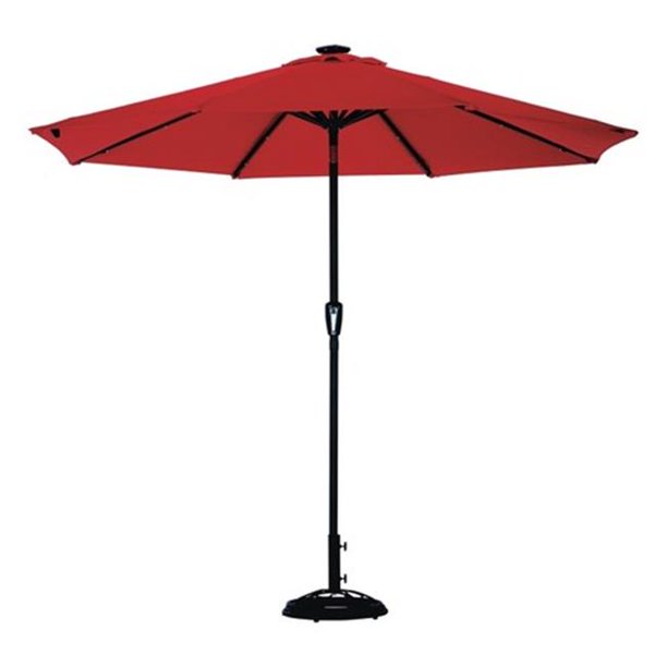 Living Accents 8462418 9 ft. Tiltable Red MARKET Patio Umbrella