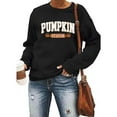 thumbnail image 2 of WEAIXIMIUNG Sweat à Capuche Rayé pour Femmes, Manches Longues, Col Rond, Motif Imprimé Lettre, Confortable et Élégant pour un Usage Quotidien, 2 of 3