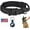 Black, variant on Tactical Dog Collar, Adjustable Military Training Nylon Dog Collar with Control Handle and Heavy Metal Buckle for Medium and Large Dogs, with Patches and Airtags Case
