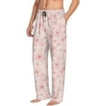 thumbnail image 2 of Vsdgher Chrysanthemum Print Mens Pajama Pants Sleep & Lounge Pants, PJ Bottoms With elastic waistb and Pockets, 2 of 8