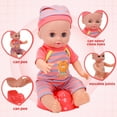 thumbnail image 6 of JoyStone Baby Doll Play Set with 12.5" Baby Doll, 21'' Foldable Doll Stroller, High Chair, 35 PCS Baby Doll Accessories and 2 Sets Doll Clothes, Pretend Play Toys for Girls Toddlers, 6 of 13
