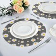thumbnail image 6 of Coolnut Daisy Flower Dinner Mat, 15.4'' Round Placemat, Table, Non-Slip and Durable, Easy to Clean Home Decor, 6 of 7