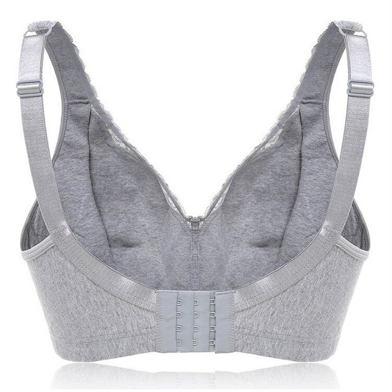 Plain Non-Padded Ladies Grey Cotton Bra, Size: 30-40 inch, for