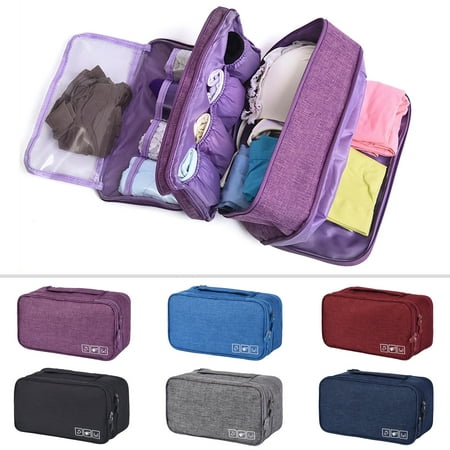 

Goory Multifunctional Toiletry Organizer Underwear Bra Finishing Bag Space Saver High Capacity Cosmetics Bags Waterproof Travel Box