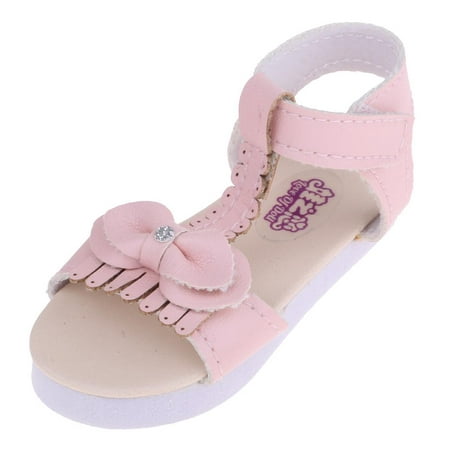 

Doll Sandals Doll Shoes Fits 1/3 BJD Girl Dolls PU Leather Bowknot Shoes Sandals (Pink)