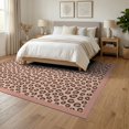 thumbnail image 3 of ODIKA Pink Print Leopard Featuring Bold Rosette Cheetah Zebra Decoration Foldable Easy Care for Queen Size Bedroom, Under Bed, Master, 3 of 7