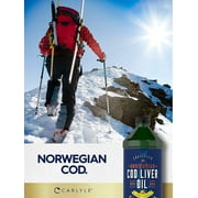 Cod Liver Oil Liquid | 48 fl oz (16 fl oz x 3 Bottles) | Lemon Flavor | by Carlyle
