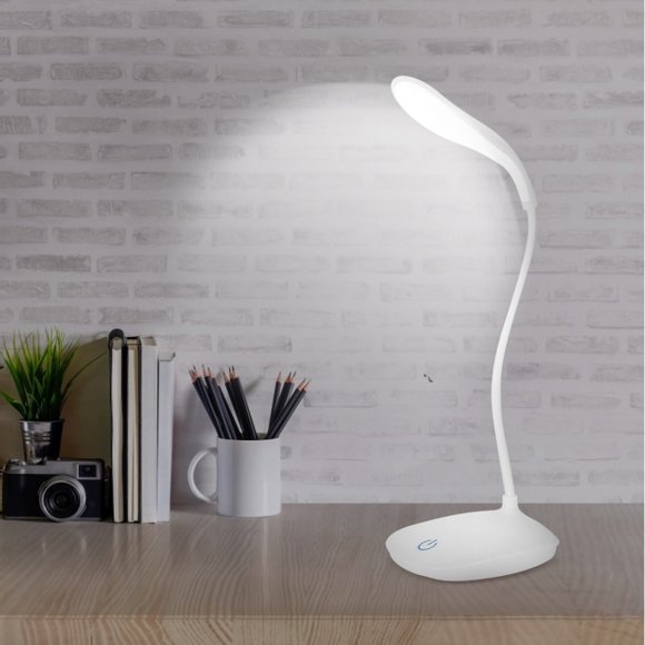 Lámpara de mesa con carga USB, lámpara de mesa LED con cuello flexible USB, luz de escritorio plegable diseñada para profesionales