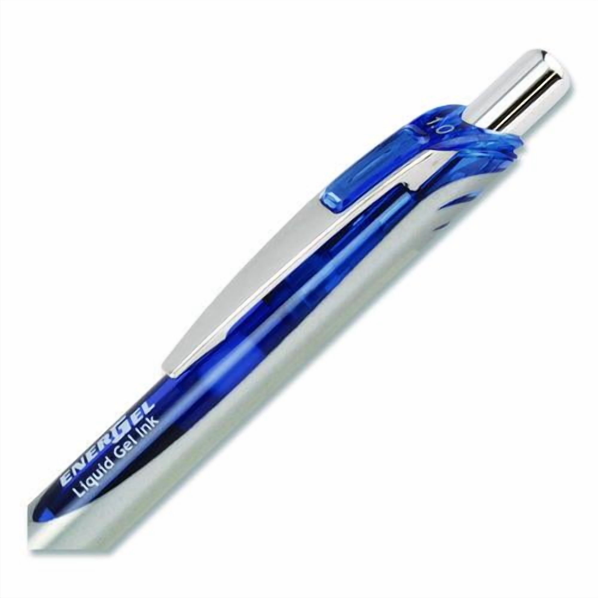 EnerGel RTX Gel Pen, Retractable, Bold 1 mm, Blue Ink, Blue/Gray Barrel, Dozen | Bundle of 2