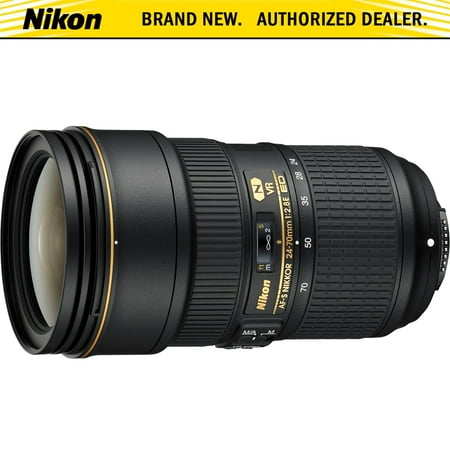 Nikon - AF-S NIKKOR 24-70mm f/2.8E ED VR Wide-Angle Zoom Lens - Black