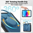 thumbnail image 3 of Rotating Stand Case for iPad (A16) 11th / 10th Generation, Full Body Protection, Heavy Duty Rugged Cover, 3 of 8