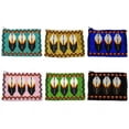 thumbnail image 2 of Native Inspired Feather Czech Glass Seed Bead Coin Purse Pouch - Handmade Tribal Bags, 2 of 5