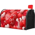 thumbnail image 3 of Valentine''s Day Mailbox Covers Magnetic Standard Size 18" X 21",Red and Pink Loving Heart Mailbox Wraps Post Letter Box Cover for Holiday Garden Yard Decor, 3 of 6