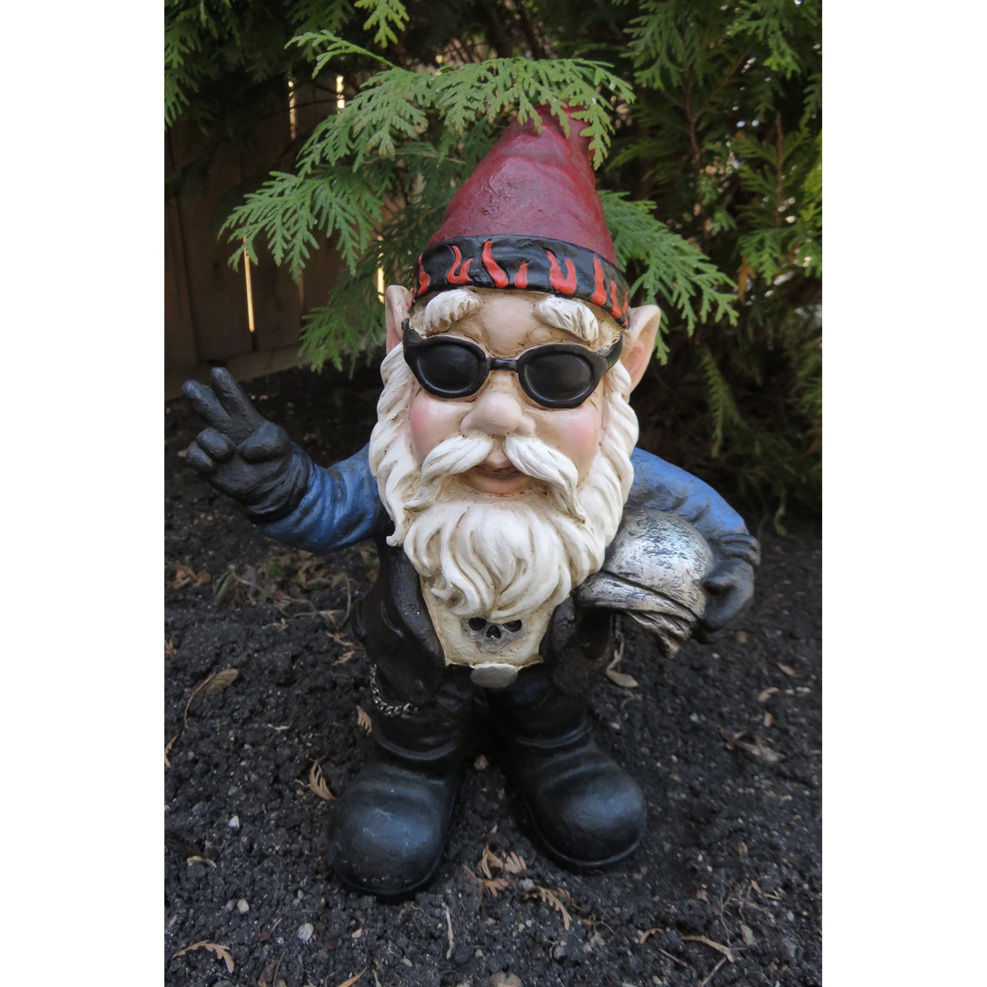 Hi-Line Gift Ltd. Biker Gnome Statue