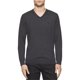 thumbnail image 1 of Calvin Klein Merino suéter con cuello en V para hombre, gris, pequeño Calvin Klein  Pull-over, 1 of 1