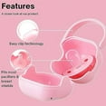 thumbnail image 2 of purifyou Pacifier Case & Nipple Shield Case Set of 3, Dishwasher-Safe, Lightweight & Portable Breast Shield Pacifier Storage Box for Diaper Bag, Travel Bag, & Stroller in Misty Pink, 2 of 4