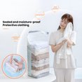 thumbnail image 3 of Vacuum Storage Bag No Need Pump Dustproof Moisture-proof Clothes Quilt Blanket Bedding Space Saver Sealer Compression Bag, 3 of 7