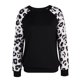 thumbnail image 5 of Camisa informal de otoño para mujer, cuello redondo, estampado, manga larga, diseño de costura, jersey para mujer, sudadera, Top blanco XL, 5 of 8