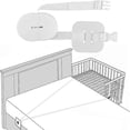 thumbnail image 1 of 6M co-sleeping bed rail, adjustable bed rail Side bed attachment White bedding strap Spring mattress, 1 of 5