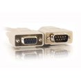 thumbnail image 2 of C2G - Serial extension cable - DB-9 (M) to DB-9 (F) - 1 ft - molded, thumbscrews - beige, 2 of 3