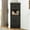 Black, variant on Blotout 68" Tall Farmhouse Corner Cabinet with 4 Doors, 28.3" W Barn Door Storage Cabinet with Adjustable Shelves, 5 Tier Corner Storage Cabinet for Bathroom,Living Room,Kitchen