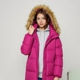 thumbnail image 2 of KAUOD Girls Hooded Parka Coats Quilted Puffer Lightweight Jackets Kids Toddler Winter Warm Coats Outdoor Padded down Outwear, 2 of 7